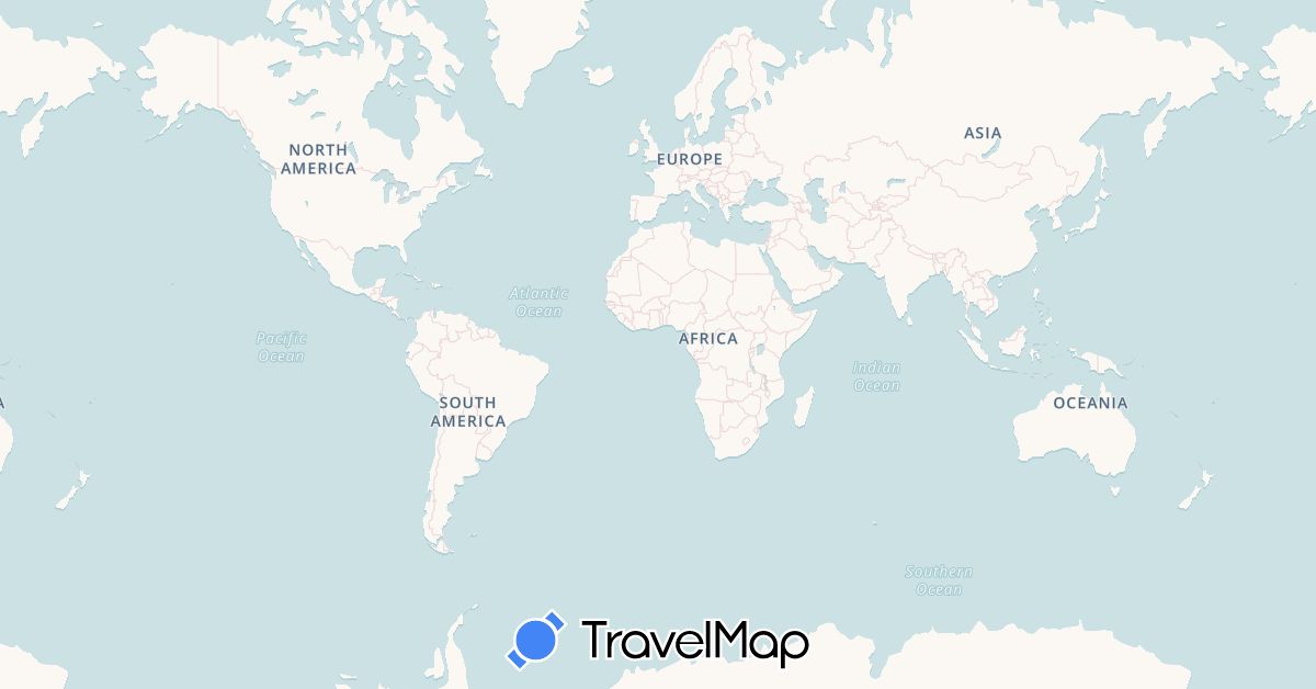 TravelMap itinerary: driving, plane in Madagascar (Africa)